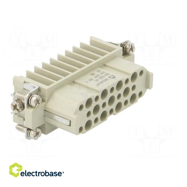 Connector: HDC | contact insert | female | DD | PIN: 25 | 25+PE | crimped paveikslėlis 8