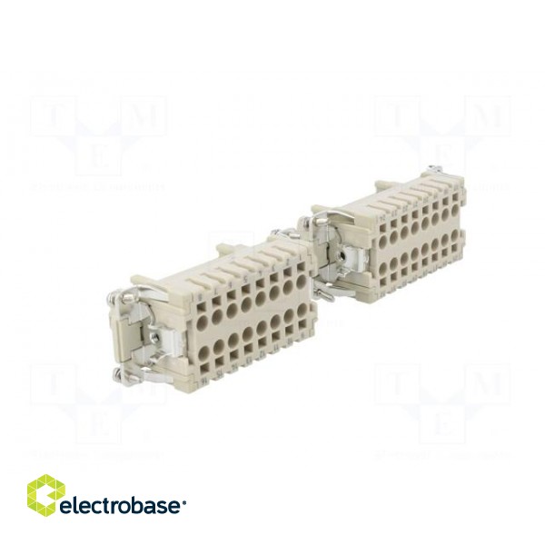 Connector: HDC | contact insert | female | DE | PIN: 32 | 32+PE | 16A | 500V image 4