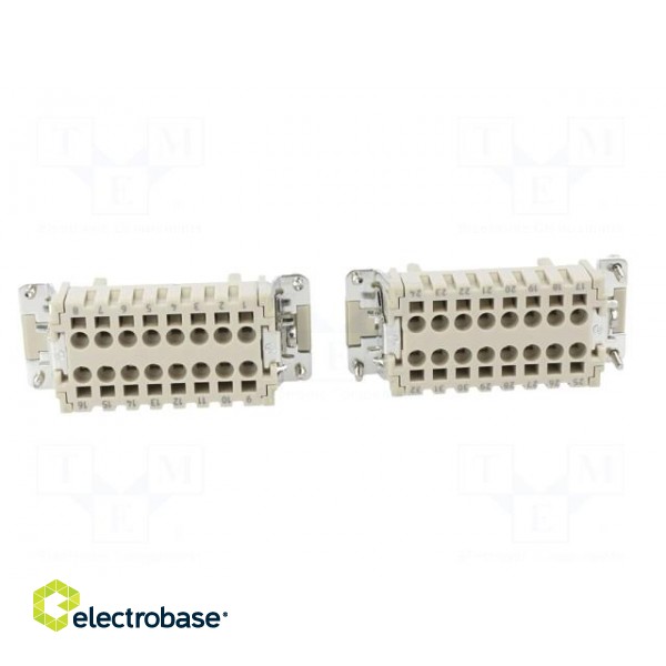 Connector: HDC | contact insert | female | DE | PIN: 32 | 32+PE | 16A | 500V image 5