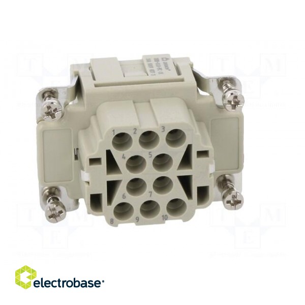 Connector: HDC | contact insert | female | DEE | PIN: 10 | 10+PE | crimped paveikslėlis 9