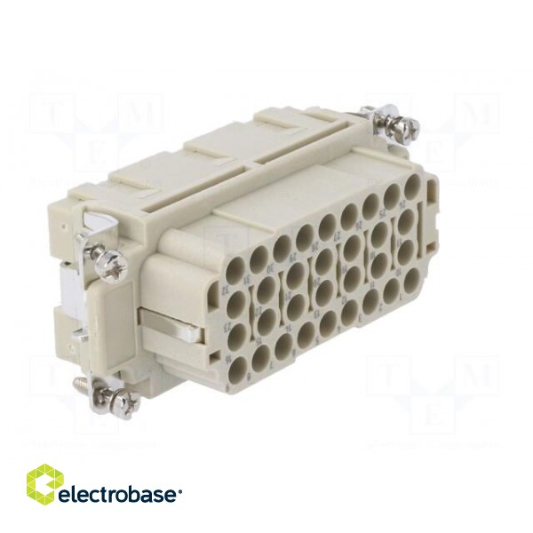 Connector: HDC | contact insert | female | DEE | PIN: 32 | 32+PE | crimped paveikslėlis 8