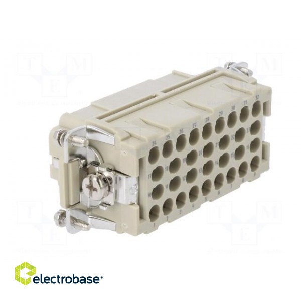 Connector: HDC | contact insert | female | DEE | PIN: 32 | 32+PE | crimped paveikslėlis 4