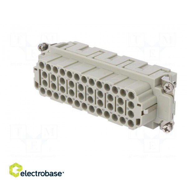 Connector: HDC | contact insert | female | DEE | PIN: 46 | 46+PE | crimped image 2