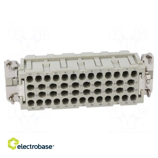 Connector: HDC | contact insert | female | DEE | PIN: 46 | 46+PE | crimped image 5