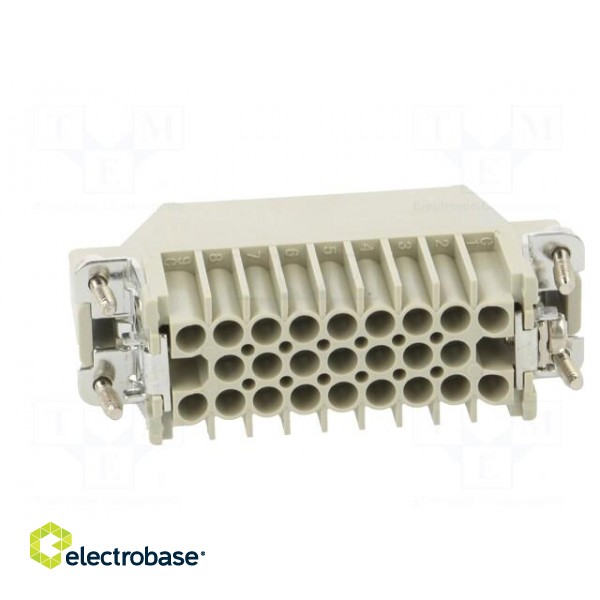Connector: HDC | contact insert | male | DD | PIN: 25 | 25+PE | size D16A image 5