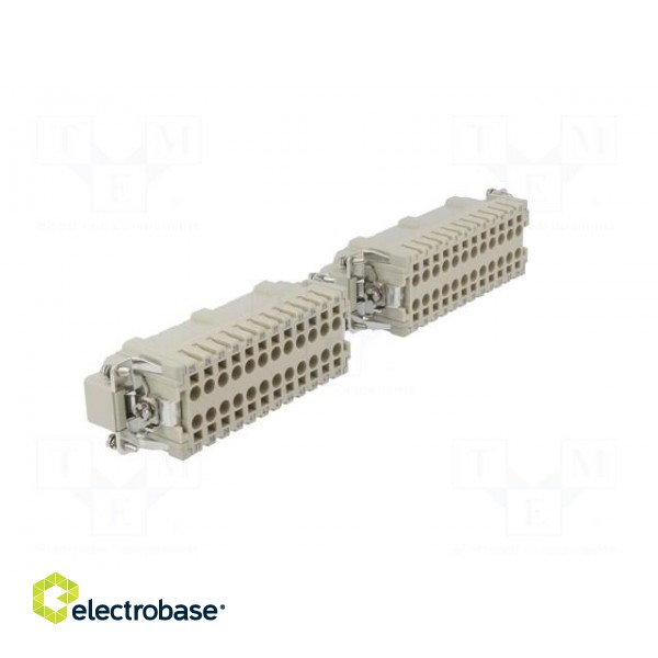 Connector: HDC | contact insert | male | DE | PIN: 48 | 48+PE | 16A | 500V image 4