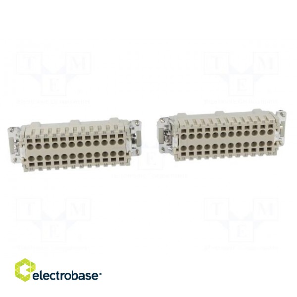 Connector: HDC | contact insert | male | DE | PIN: 48 | 48+PE | 16A | 500V image 5