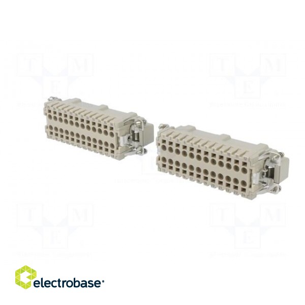 Connector: HDC | contact insert | male | DE | PIN: 48 | 48+PE | 16A | 500V image 6