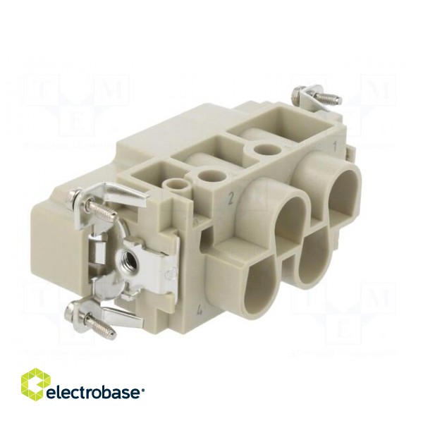 Connector: HDC | contact insert | male | DK | PIN: 6 | 2+PE,4+PE | 16÷80A paveikslėlis 4