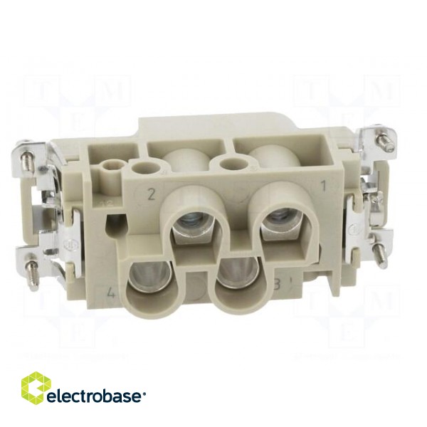 Connector: HDC | contact insert | male | DK | PIN: 6 | 2+PE,4+PE | 16÷80A paveikslėlis 5