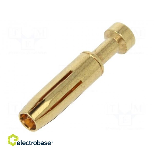 Contact | female | copper alloy | gold-plated | 1mm2 | 18AWG | bulk | 16A