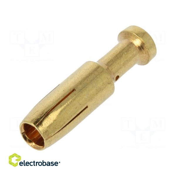 Contact | female | 4mm2 | 12AWG | gold-plated | crimped | bulk | for cable