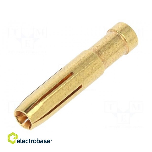 Contact | female | 4mm2 | 12AWG | gold-plated | crimped | bulk | for cable