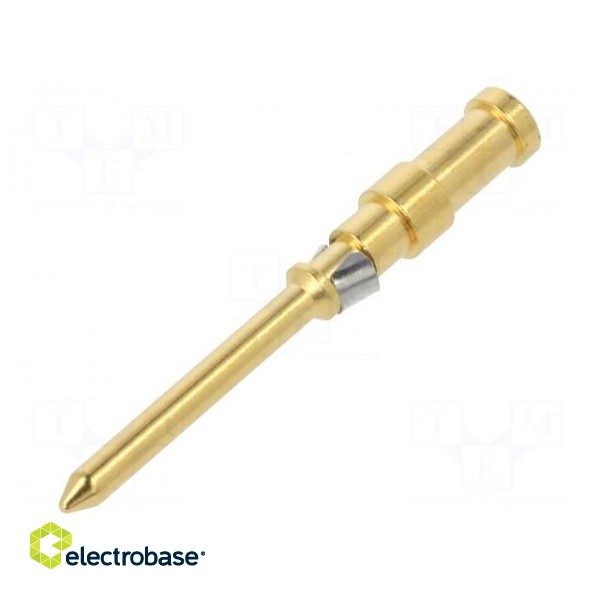 Contact | male | copper alloy | gold-plated | 0.75mm2 | 18AWG | bulk