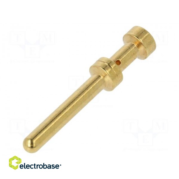 Contact | male | copper alloy | gold-plated | 1mm2 | 18AWG | bulk | 16A