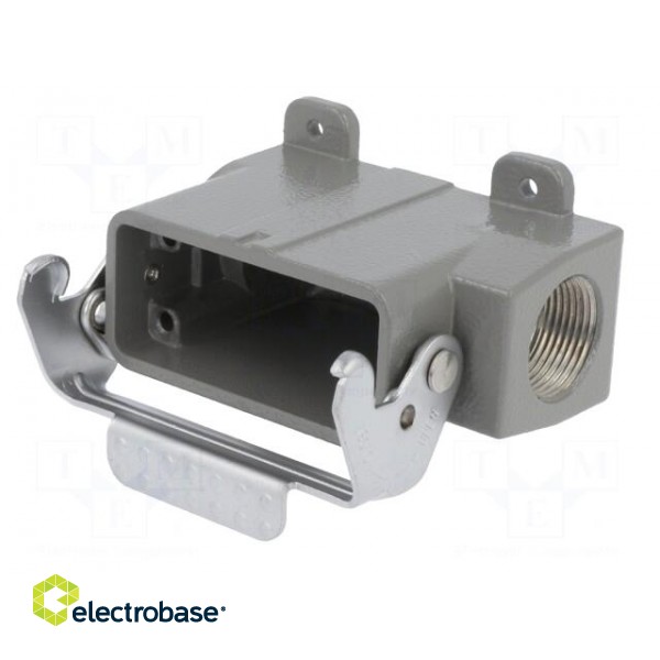 Enclosure: for HDC connectors | size D10A | with latch | angled image 2