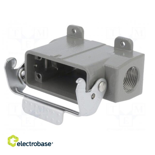 Enclosure: for HDC connectors | size D10A | with latch | angled image 2