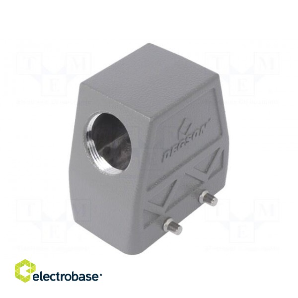 Enclosure: for HDC connectors | size D10B | for cable | angled | PG21 image 1