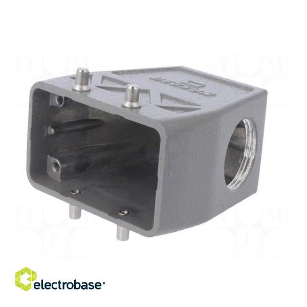 Enclosure: for HDC connectors | size D10B | for cable | angled | PG21 image 2