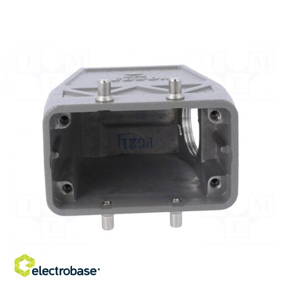Enclosure: for HDC connectors | size D10B | for cable | angled | PG21 фото 9