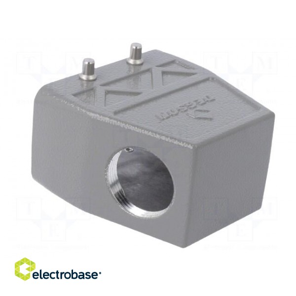 Enclosure: for HDC connectors | size D10B | for cable | angled | PG21 фото 4