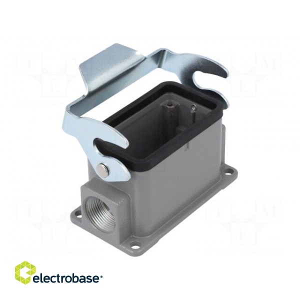 Enclosure: for HDC connectors | size D10B | with latch | angled image 1