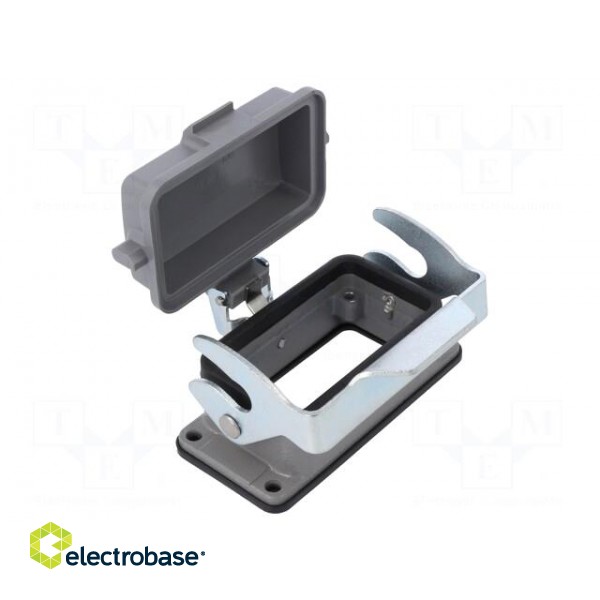 Enclosure: for HDC connectors | size D10B | with latch | with cover image 1