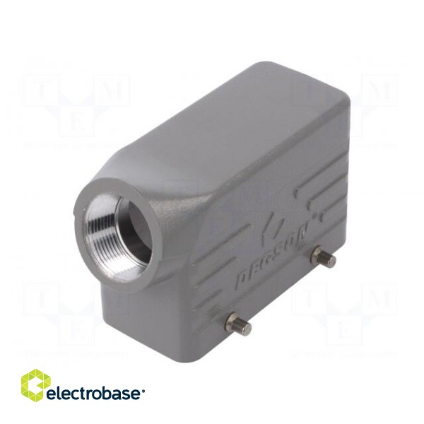 Enclosure: for HDC connectors | size D16B | for cable | angled | PG21 image 1