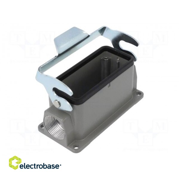 Enclosure: for HDC connectors | size D16B | with latch | angled image 1