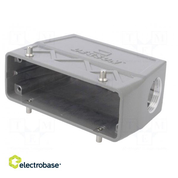 Enclosure: for HDC connectors | size D24B | for cable | angled | PG21 image 2