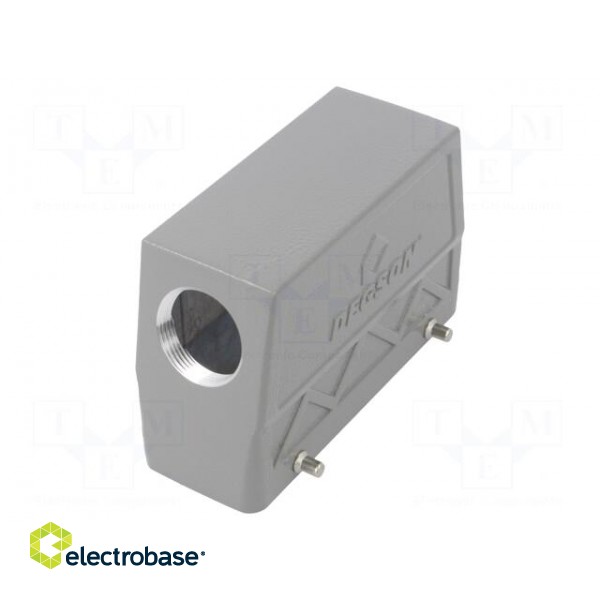 Enclosure: for HDC connectors | size D24B | for cable | angled | PG21 image 1