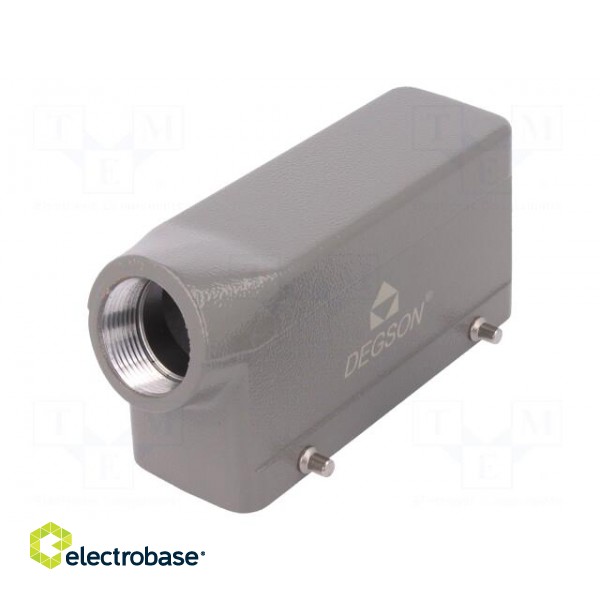 Enclosure: for HDC connectors | size D24B | for cable | angled | PG21