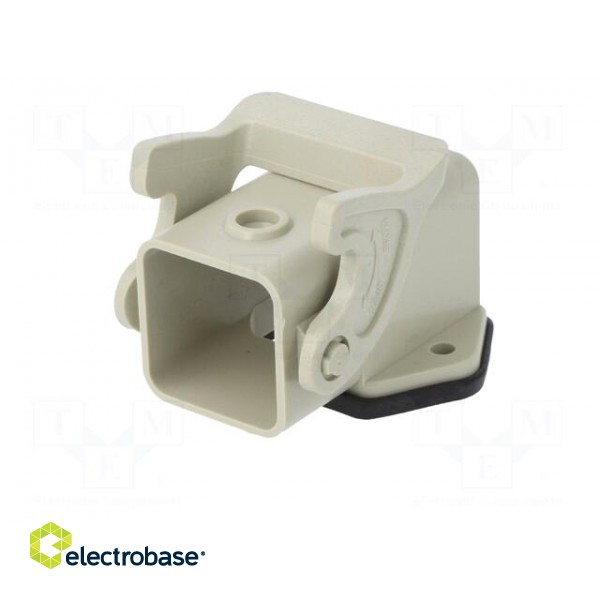 Enclosure: for HDC connectors | size D3A | with latch | angled | IP65 image 2