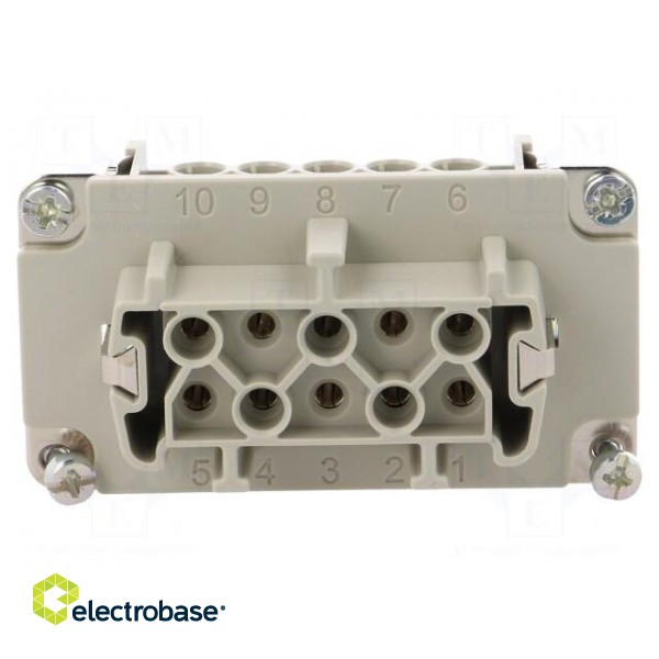 Connector: HDC | contact insert | female | C146 | PIN: 10 | 10+PE | 16A paveikslėlis 9