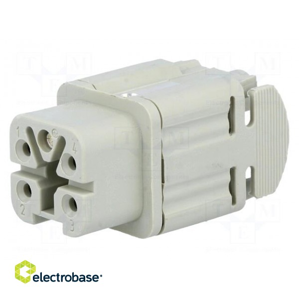 Connector: HDC | contact insert | female | C146 | PIN: 5 | 4+PE | size A3 фото 1