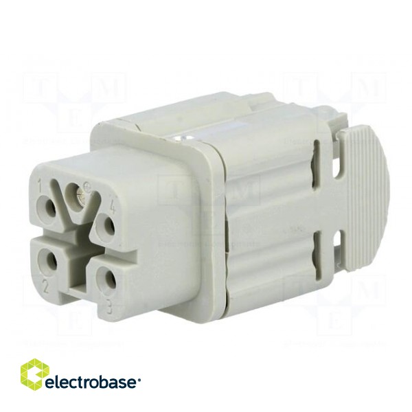 Connector: HDC | contact insert | female | C146 | PIN: 5 | 4+PE | size A3 фото 2