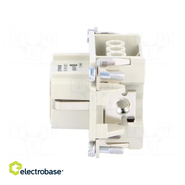 Connector: HDC | contact insert | female | C146 | PIN: 6 | 6+PE | size E6 image 3