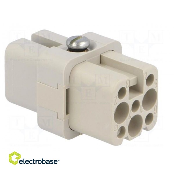 Connector: HDC | female | C146,heavy|mate D | PIN: 8 | size A3 | 16A | 42V image 4