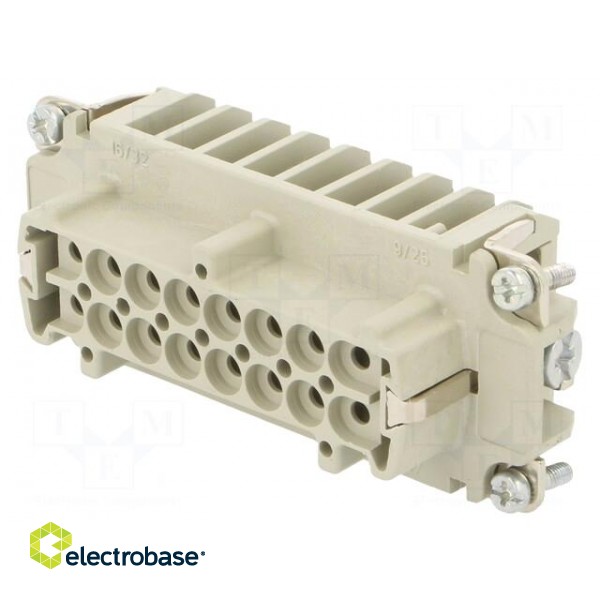 Connector: HDC | contact insert | female | C146,heavy|mate E | PIN: 16 image 1