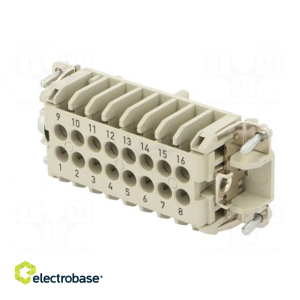 Connector: HDC | contact insert | female | C146,heavy|mate E | PIN: 16 image 6