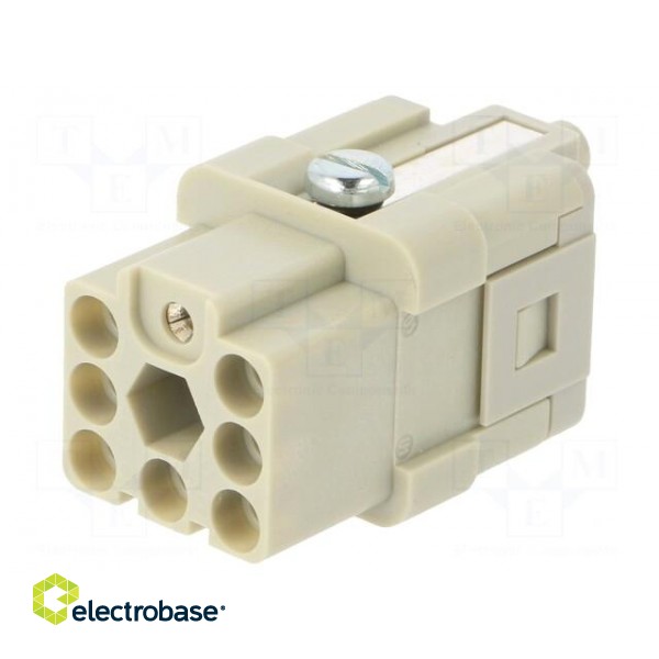 Connector: HDC | contact insert | female | C146,heavy|mate Q | PIN: 8 image 1