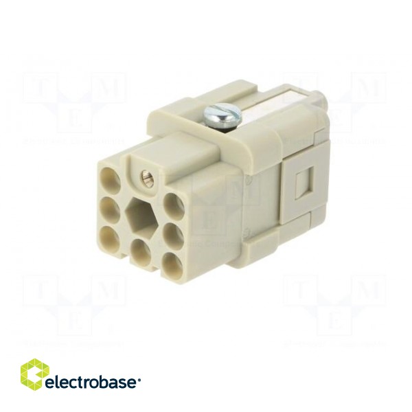 Connector: HDC | contact insert | female | C146,heavy|mate Q | PIN: 8 фото 2