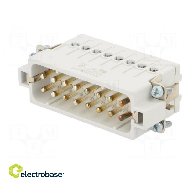 Connector: HDC | contact insert | male | C146 | PIN: 16 | 16+PE | 16A | 250V image 2