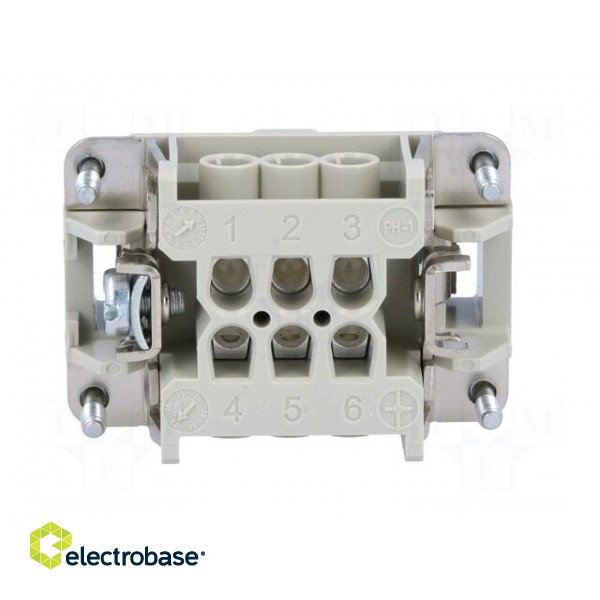 Connector: HDC | contact insert | male | C146 | PIN: 6 | 6+PE | size E6 paveikslėlis 5