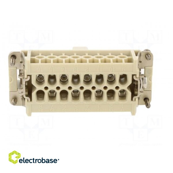 Connector: HDC | contact insert | male | C146 | PIN: 8 | 8+PE | size E16 image 5