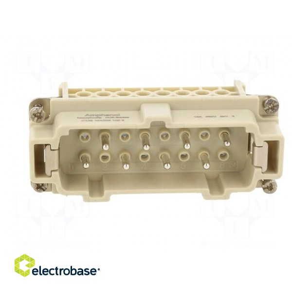 Connector: HDC | contact insert | male | C146 | PIN: 8 | 8+PE | size E16 paveikslėlis 9