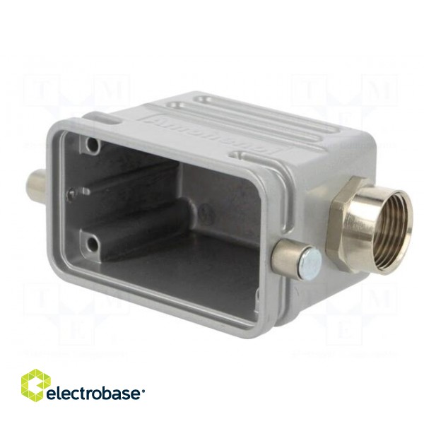 Enclosure: for HDC connectors | C146 | size E10 | for cable | angled фото 2