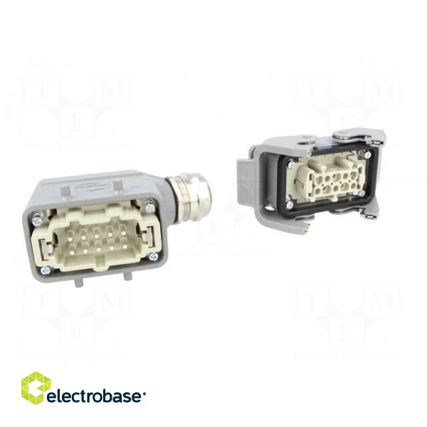 Connector: HDC | male + female | plug + socket,complete set | 10+PE image 9