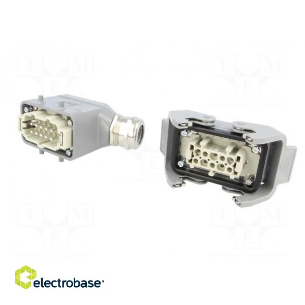 Connector: HDC | male + female | plug + socket,complete set | 10+PE image 2
