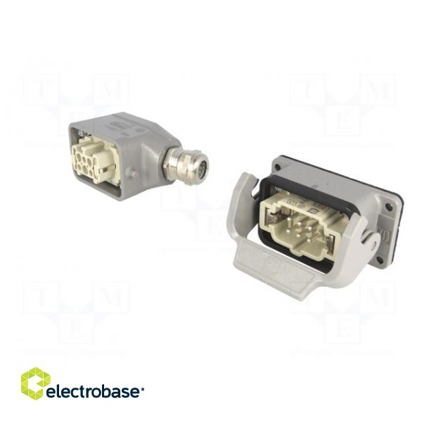 Connector: HDC | male + female | plug + socket,complete set | PIN: 6 image 2